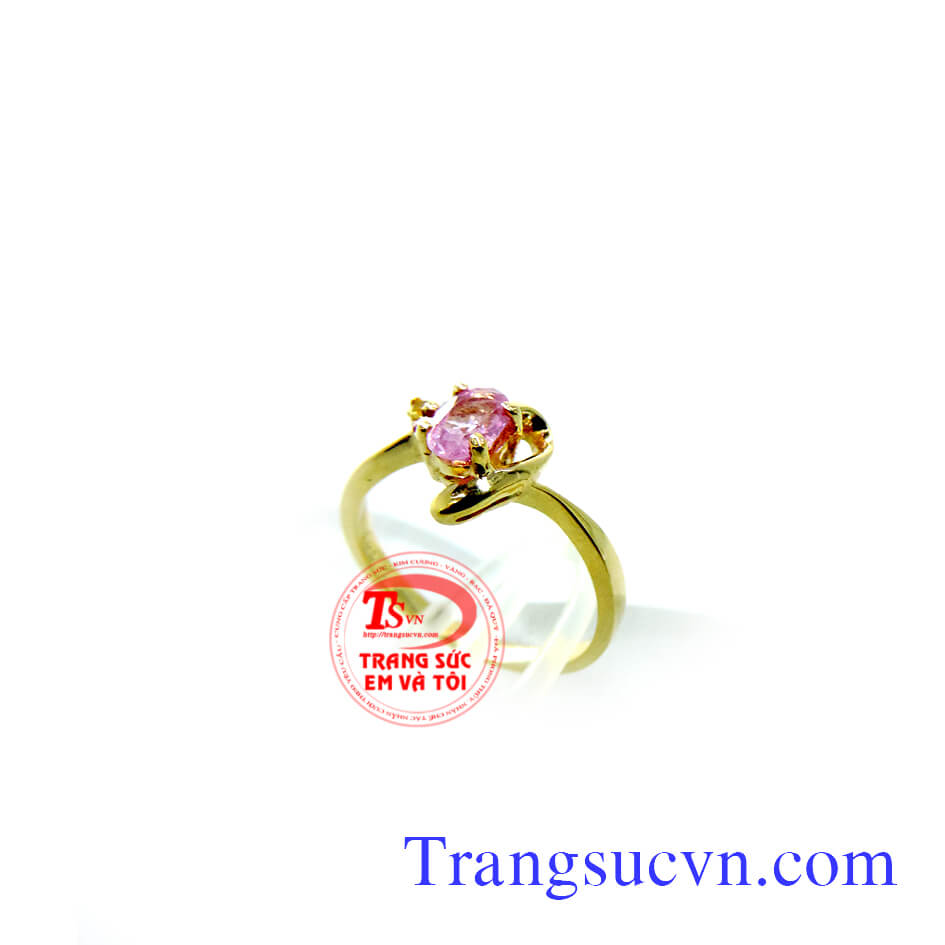 Nhẫn saphir hồng tự nhiên,Nhẫn nữ đá quý,Trang sức nữ Nhẫn saphir hồng tự nhiên,Nhẫn nữ đá quý,Trang sức nữ