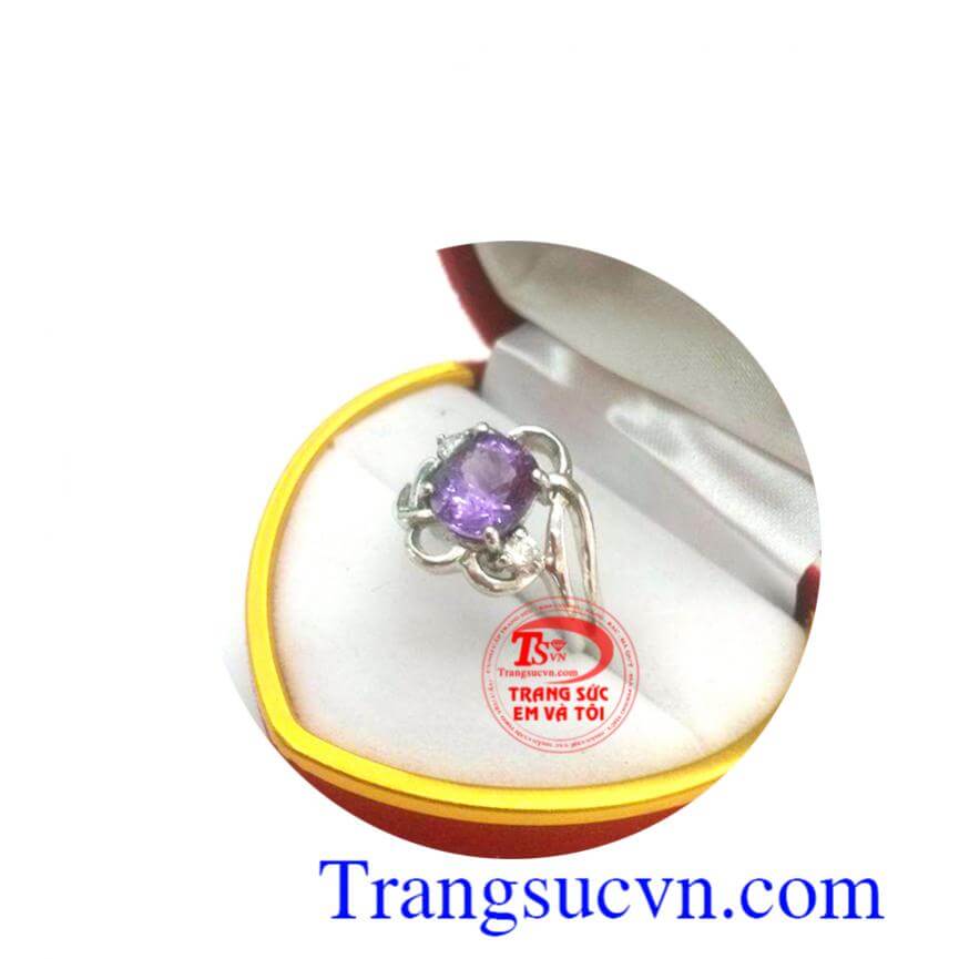 Nhẫn thạch anh tím mộng mơ,Nhẫn nữ đá quý,Trang sức nữ Nhẫn thạch anh tím mộng mơ,Nhẫn nữ đá quý,Trang sức nữ
