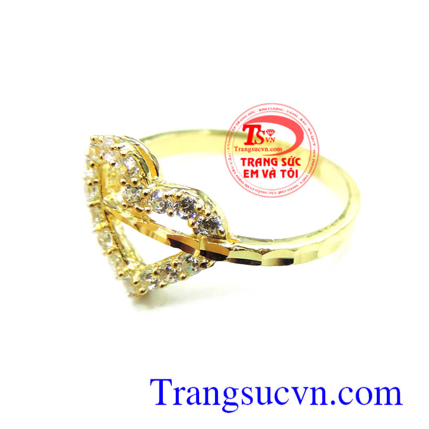 Nhẫn trái tim kết vàng,Nhẫn nữ đá quý,Trang sức nữ Nhẫn trái tim kết vàng,Nhẫn nữ đá quý,Trang sức nữ