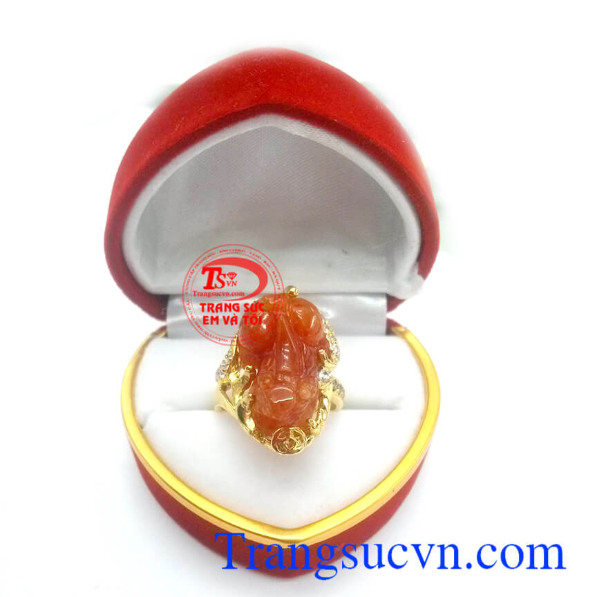 Nhẫn tỳ hưu ngọc đỏ,Nhẫn nữ tỳ hưu,Trang sức nữ