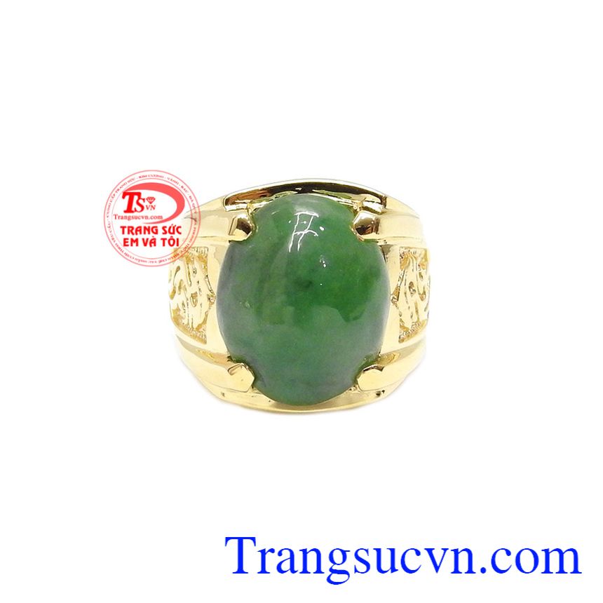Nhẫn vàng 14k Jadeite thiên nhiên, nhẫn nam đẹp, nhẫn nam ngọc cẩm thạch Nhẫn vàng 14k Jadeite thiên nhiên, nhẫn nam đẹp, nhẫn nam ngọc cẩm thạch