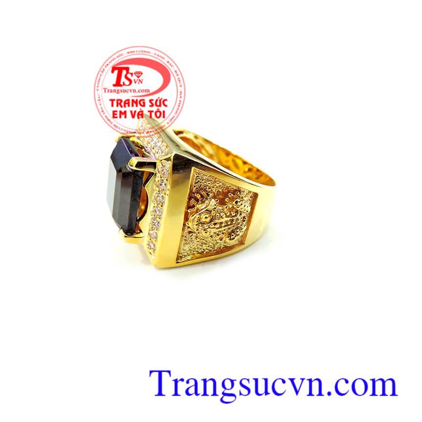 Nhẫn vàng cóc ngậm tiền đá Granet, nhẫn nam đẹp, nhẫn nam vàng tây Nhẫn vàng cóc ngậm tiền đá Granet, nhẫn nam đẹp, nhẫn nam vàng tây