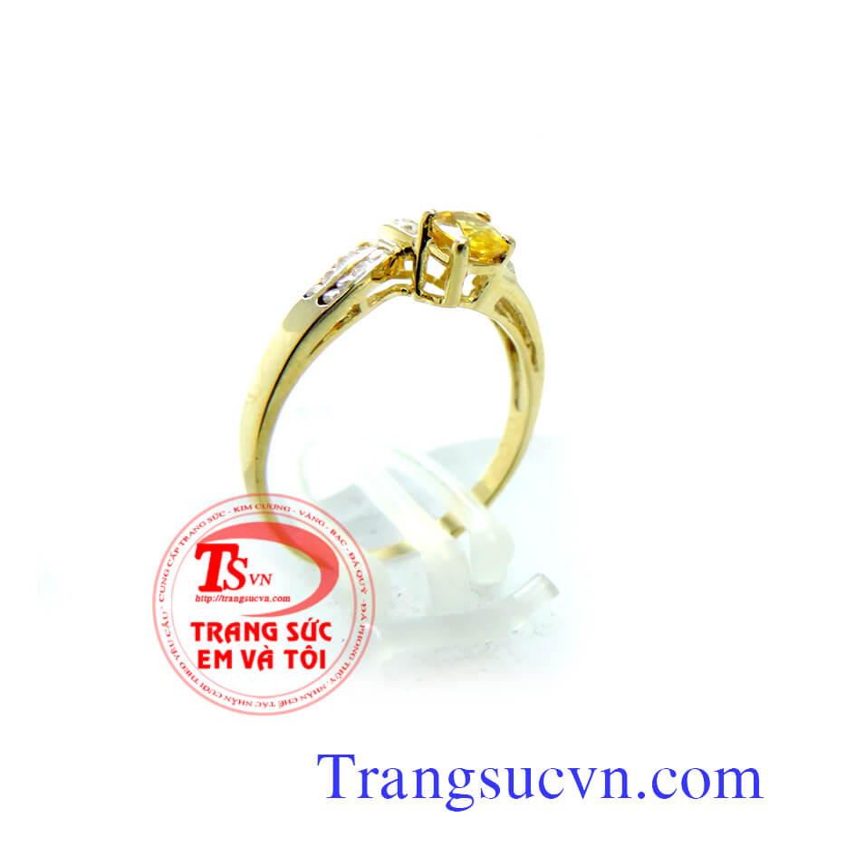 Nhẫn vàng nữ saphir vàng,Nhẫn nữ đá quý,Trang sức nữ Nhẫn vàng nữ saphir vàng,Nhẫn nữ đá quý,Trang sức nữ