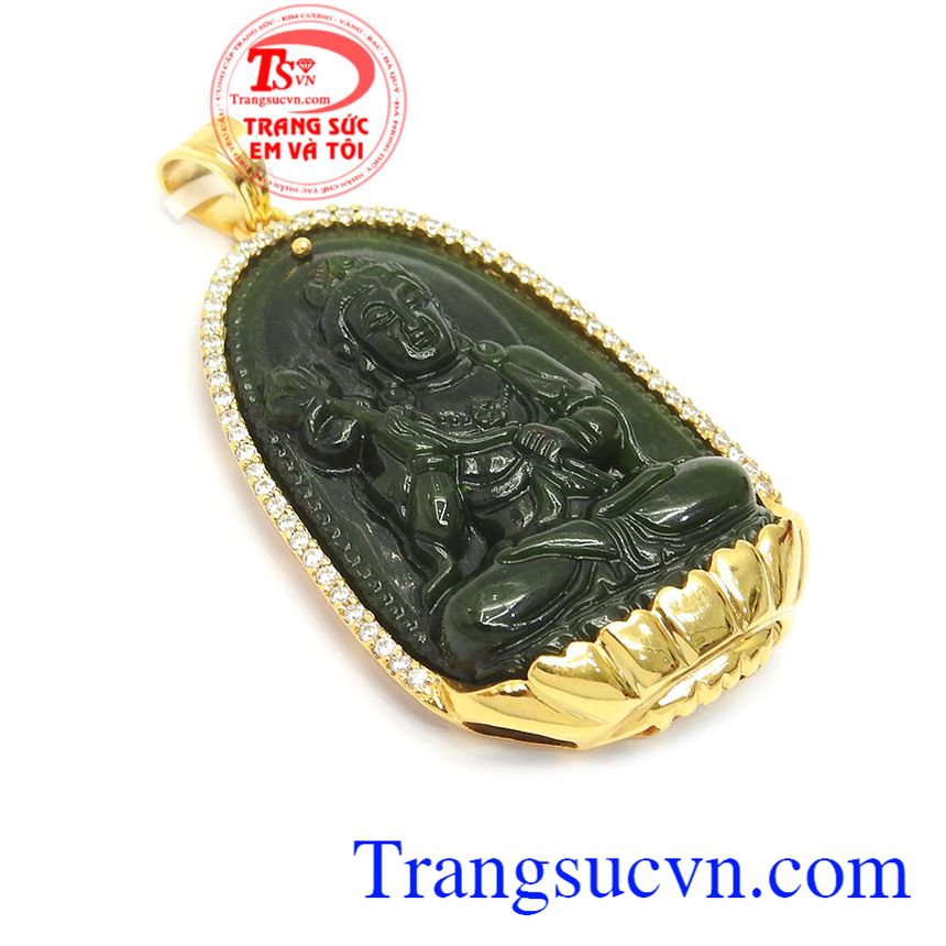 Phật bản mệnh tuổi ngọ ngọc nephrite,Mặt dây chuyền nam,Trang sức nam