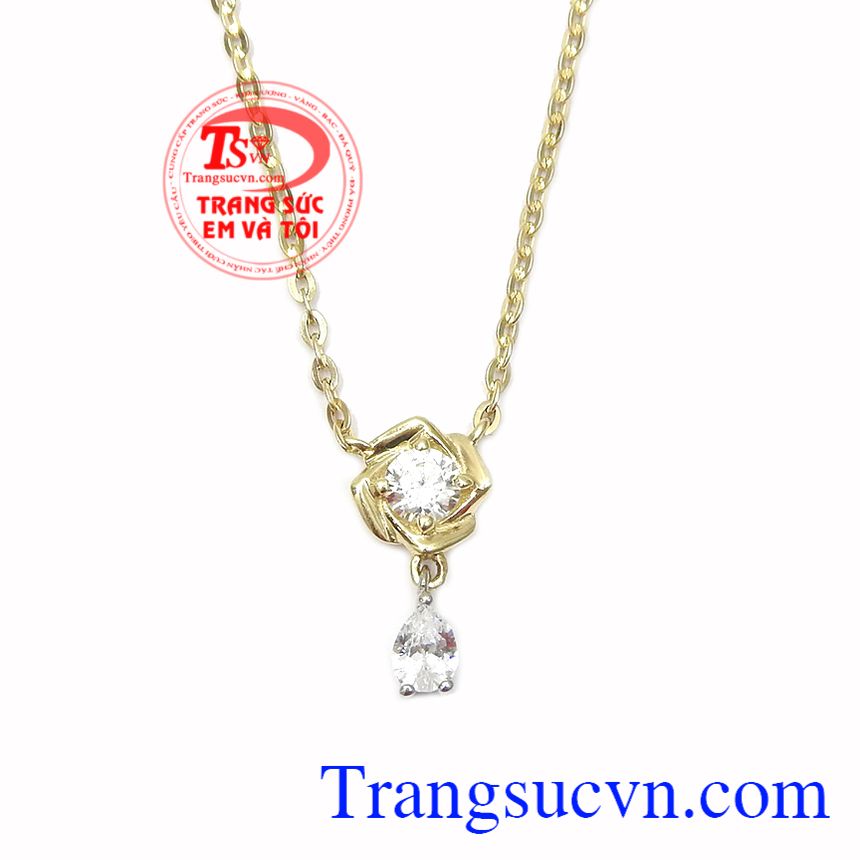Bộ dây vàng màu nữ tính, dây chuyền nữ