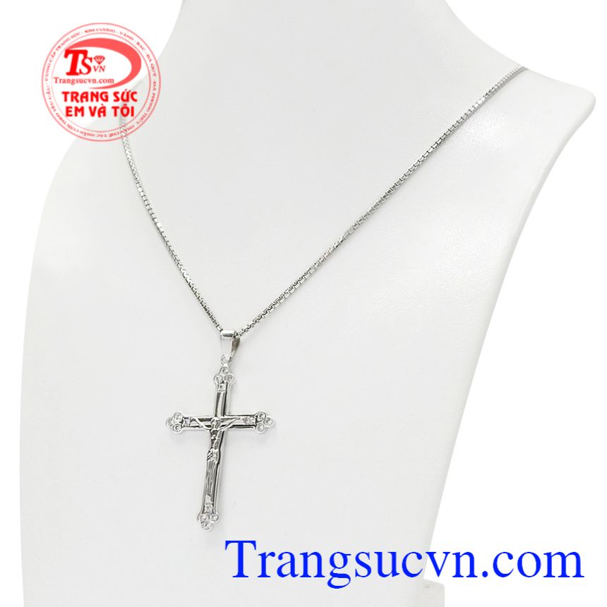 Bộ mặt thánh giá jesus vàng trắng, Bộ dây chuyền vàng nam, trang sức nam thời trang Bộ mặt thánh giá jesus vàng trắng, Bộ dây chuyền vàng nam, trang sức nam thời trang