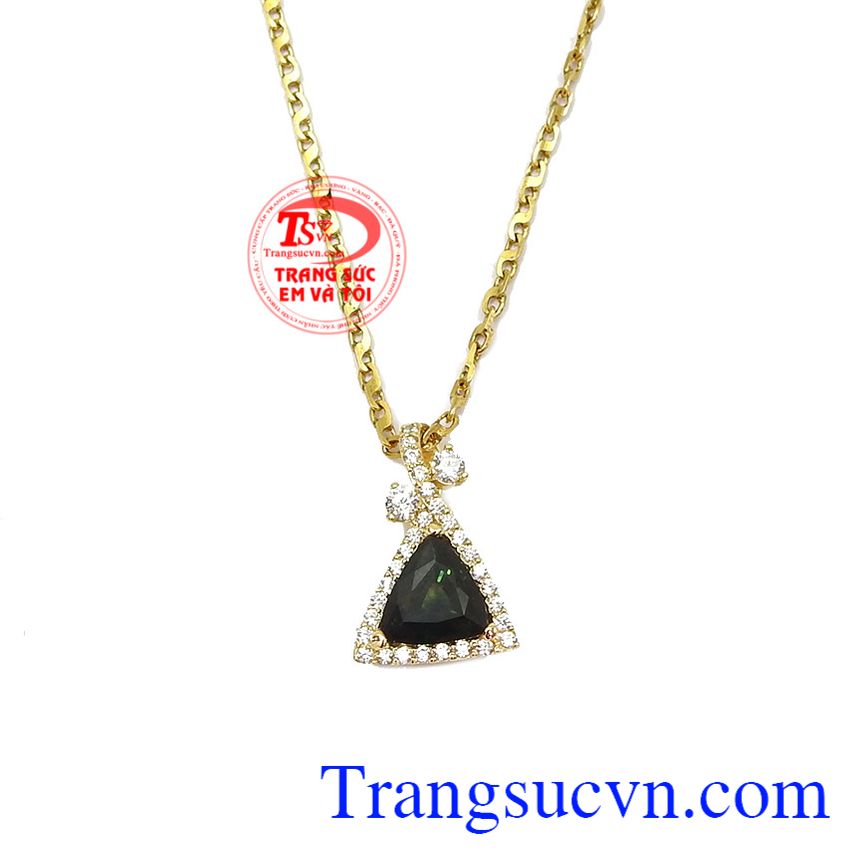 Bộ trang sức sapphir thiên nhiên quyến rũ, trang sức bộ