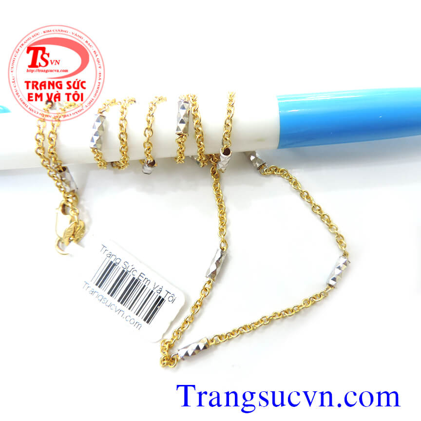 Dây vàng tây 10k 2 màu, dây chuyền vàng Dây vàng tây 10k 2 màu, dây chuyền vàng