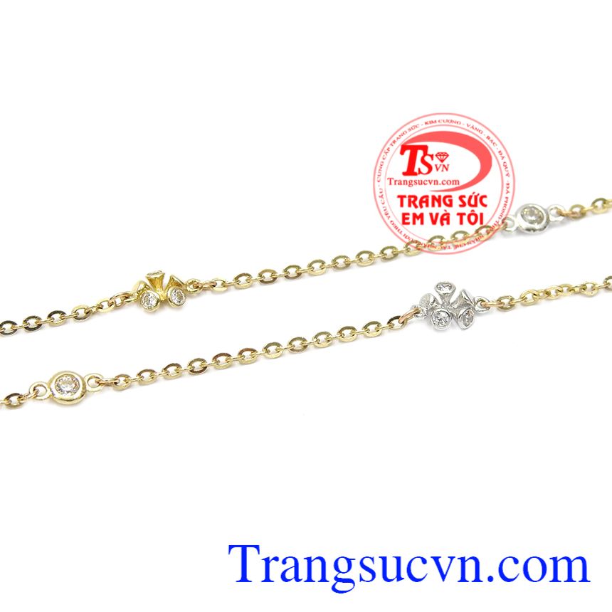 Lắc chân vàng nữ tính, lắc chân vàng tây