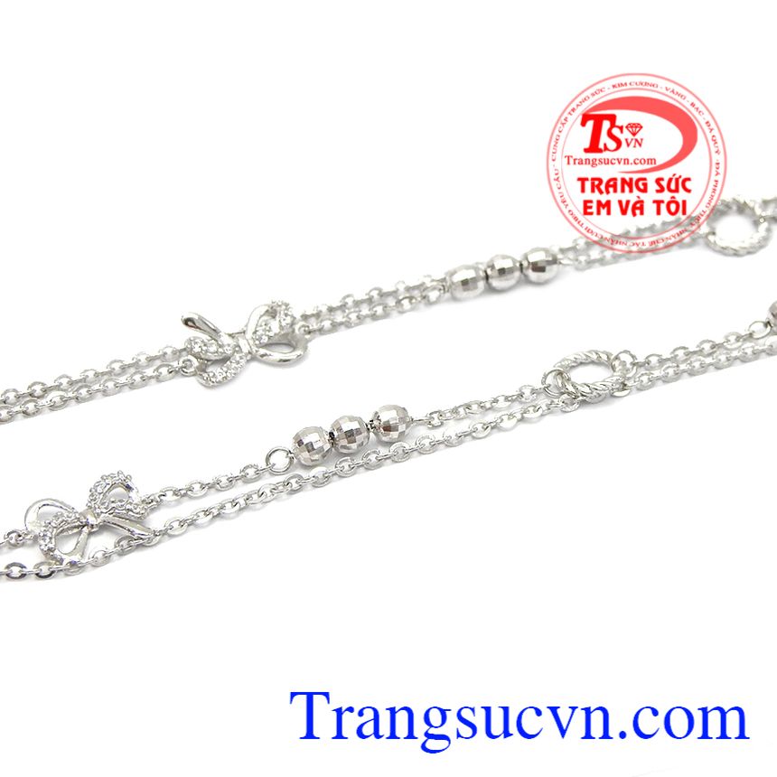 Lắc chân vàng trắng dễ thương, lắc chân vàng Lắc chân vàng trắng dễ thương, lắc chân vàng