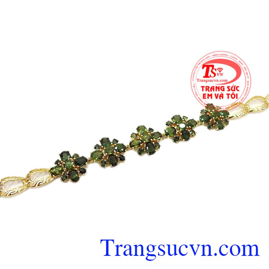 Lắc tay sapphir quý phái, lắc tay vàng