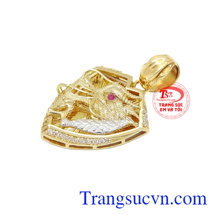 Mặt chuyền rồng v&agrave;ng nam, mặt d&acirc;y chuyền v&agrave;ng