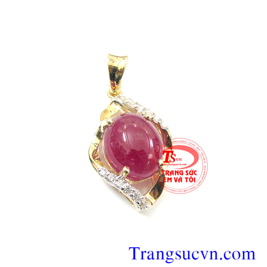 Mặt dây chuyền đá ruby vàng 10k, mặt dây chuyền ruby Mặt dây chuyền đá ruby vàng 10k, mặt dây chuyền ruby