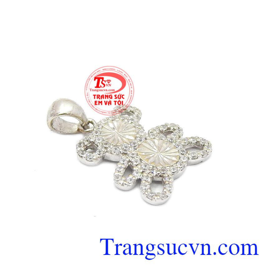 Mặt dây chuyền gấu trắng đáng yêu, mặt dây chuyền vàng