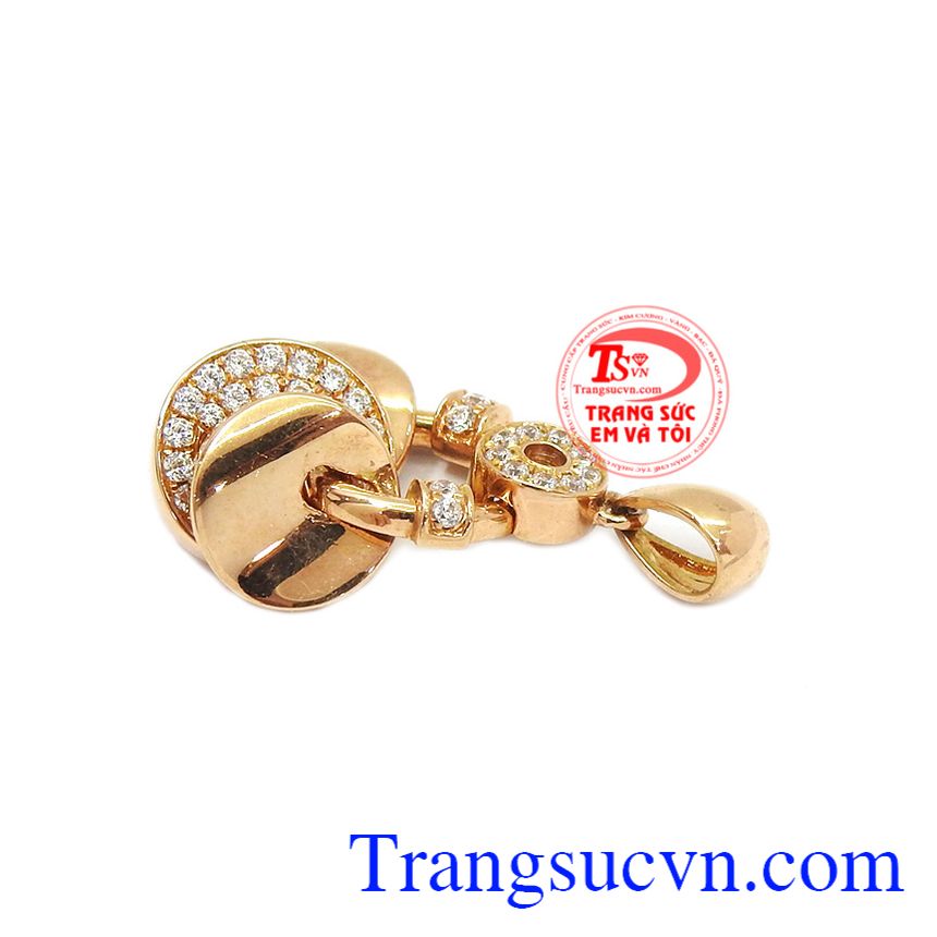 Mặt dây chuyền hồng 18k sang trọng,mặt dây chuyền vàng