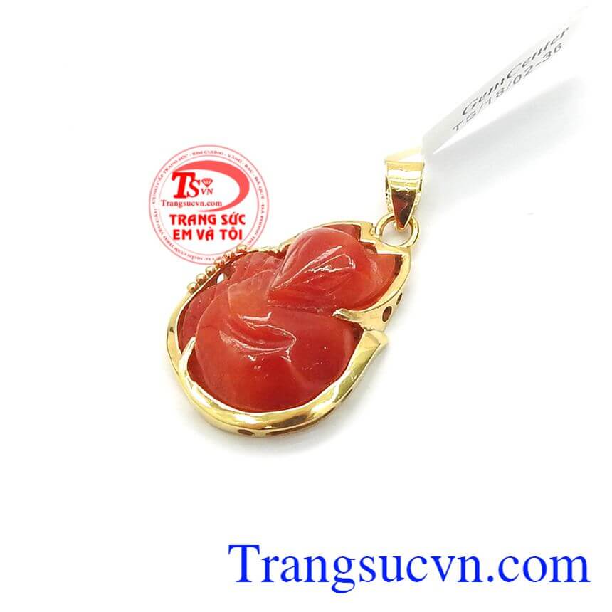 Mặt Dây Hồ Ly Bình An Hạnh Phúc, Jadeite - Ngọc cẩm thạch