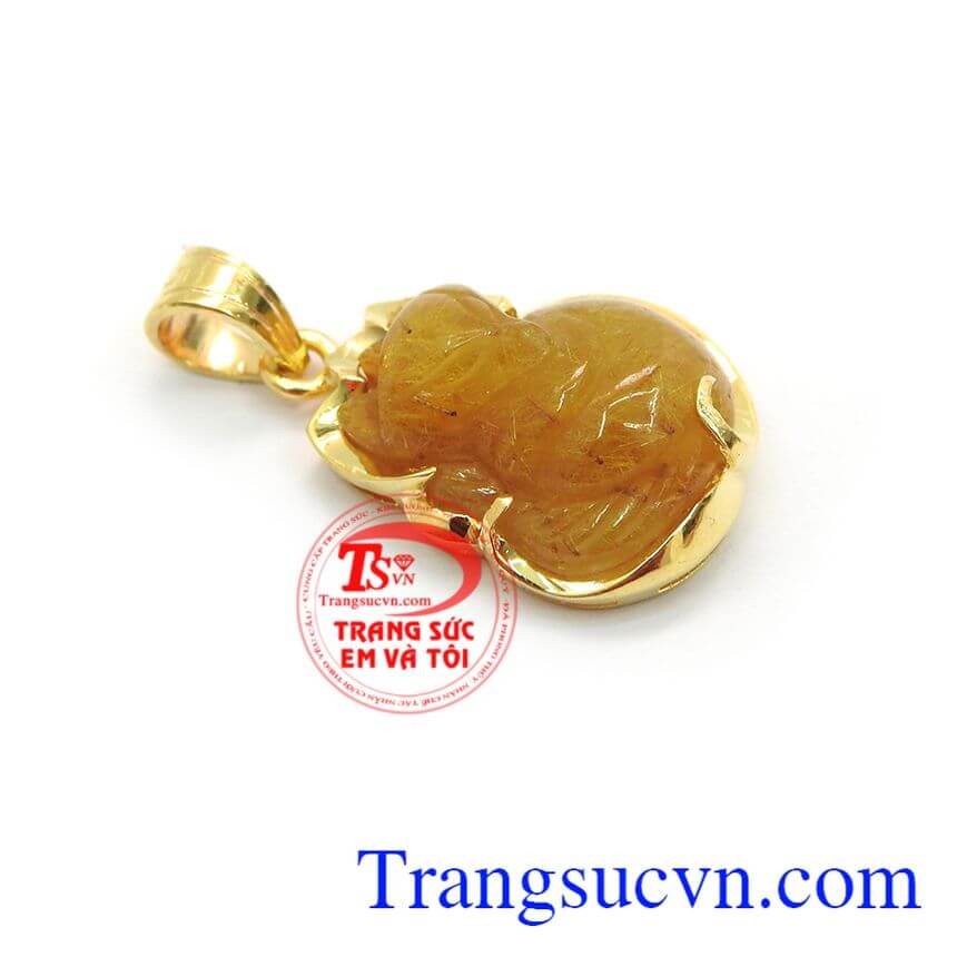 Mặt dây hồ ly sang trọng, mặt dây vàng đá quý Mặt dây hồ ly sang trọng, mặt dây vàng đá quý