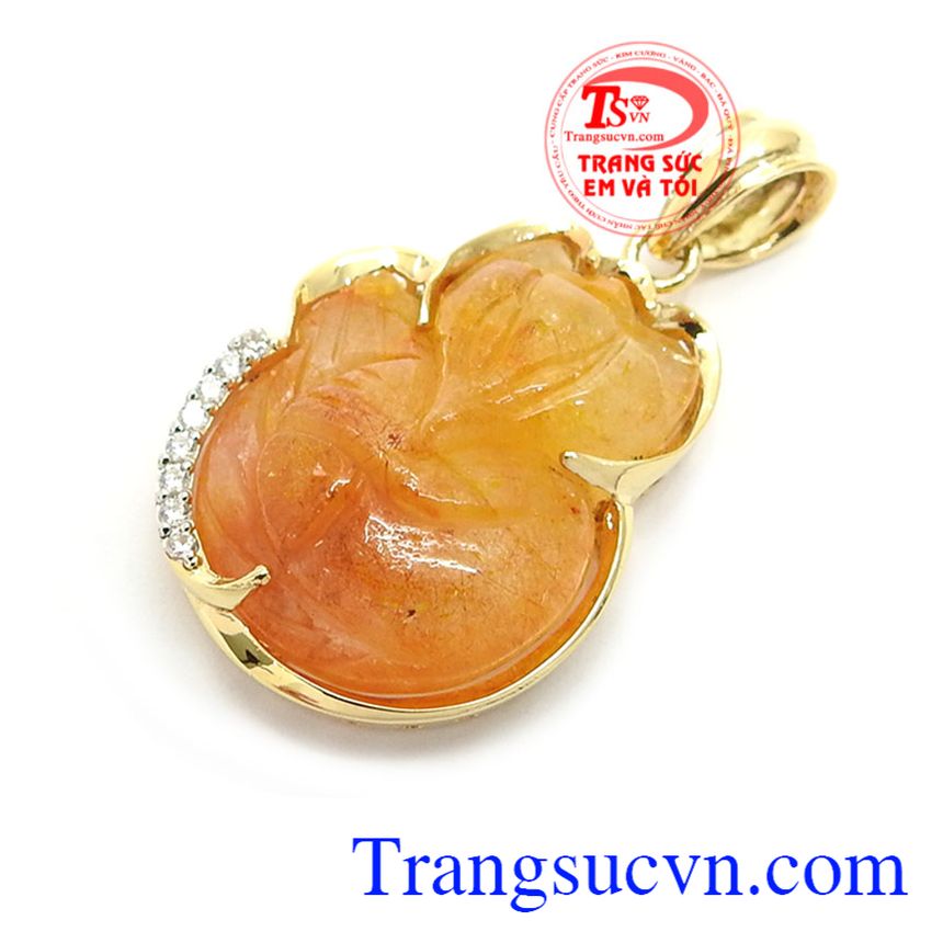 Mặt dây hồ ly thông minh, mặt dây vàng đá quý