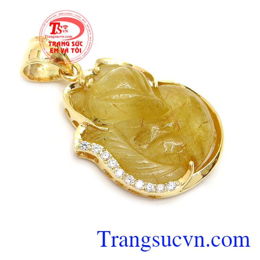 Mặt dây hồ ly xinh xắn, mặt dây thạch anh Mặt dây hồ ly xinh xắn, mặt dây thạch anh