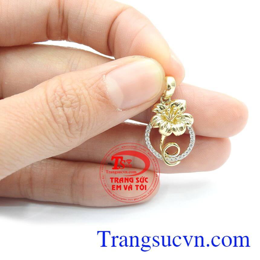 Mặt dây hoa bách hợp, mặt dây chuyền vàng Mặt dây hoa bách hợp, mặt dây chuyền vàng