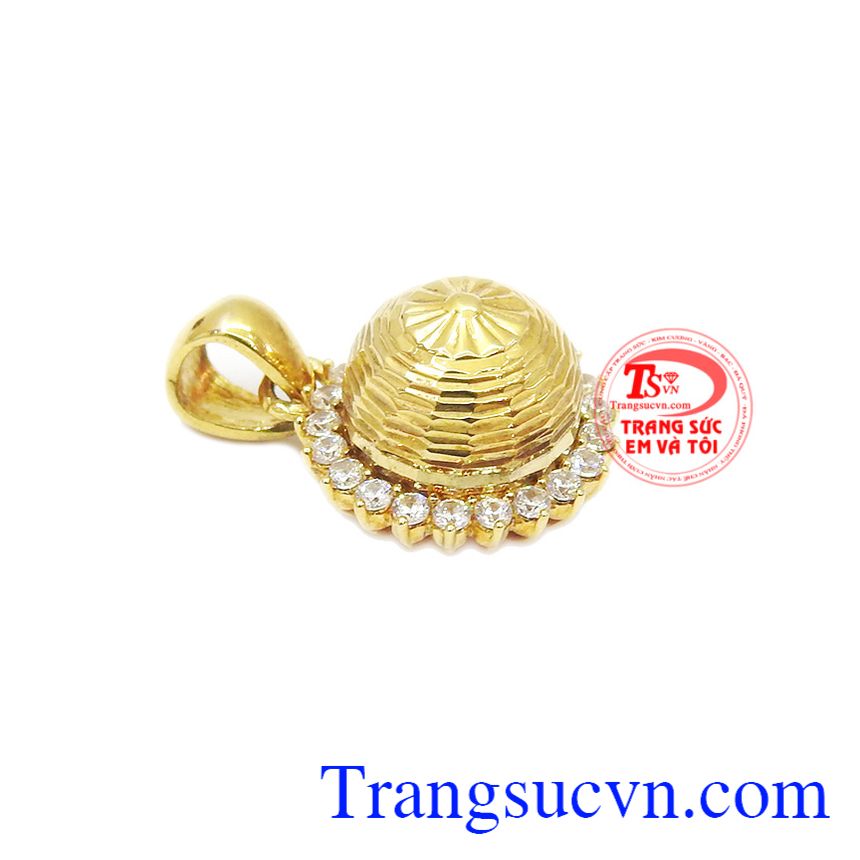 Mặt dây mặt trời vàng tỏa sáng, mặt dây vàng tây