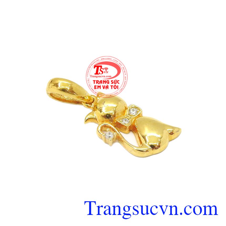 Mặt dây mèo phù thủy nhỏ, mặt dây chuyền vàng