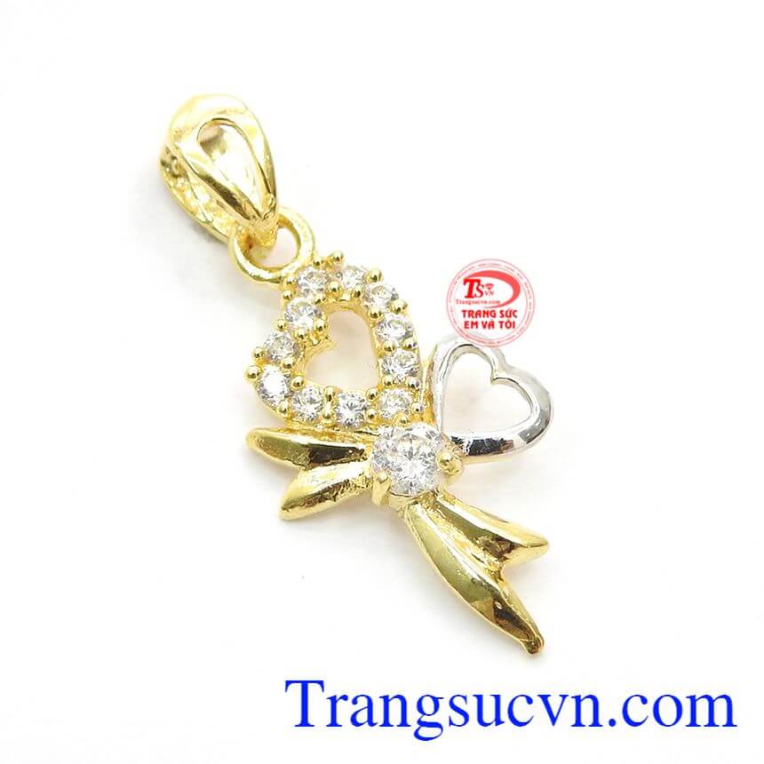 Mặt dây nơ quyến rũ, mặt dây chuyền vàng