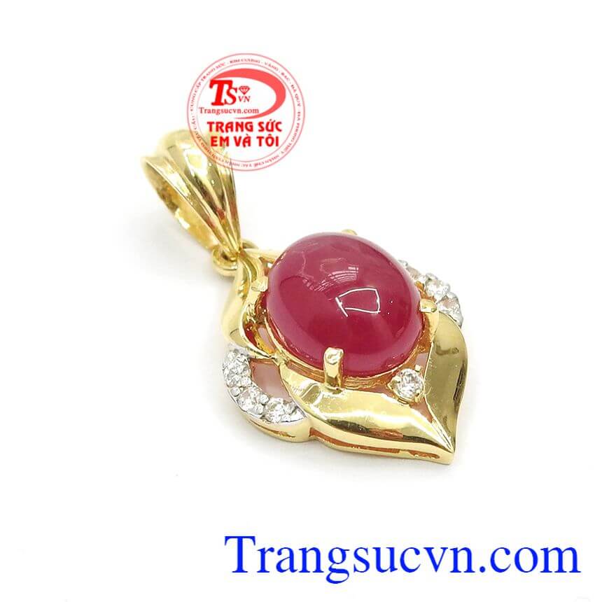 Mặt Dây Nữ Ruby Cá Tính, mặt dây vàng đá quý Mặt Dây Nữ Ruby Cá Tính, mặt dây vàng đá quý