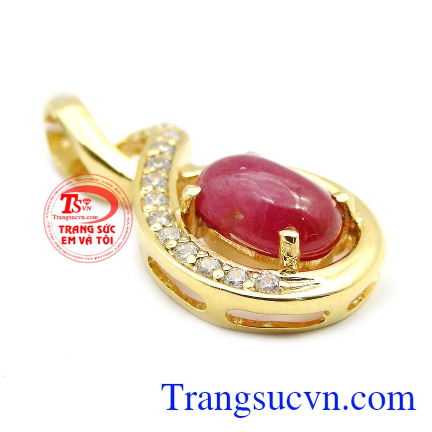 Mặt dây ruby thiên nhiên bình an, mặt dây chuyền ruby