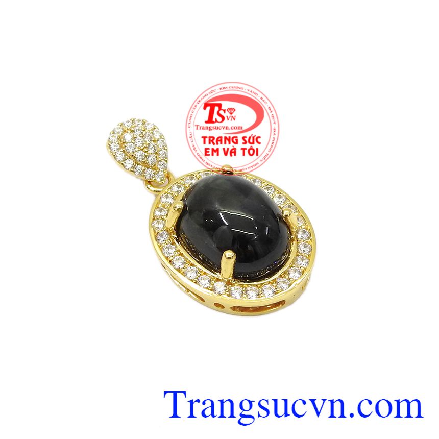 Mặt dây saphir sao quý phái, mặt dây vàng đá quý Mặt dây saphir sao quý phái, mặt dây vàng đá quý
