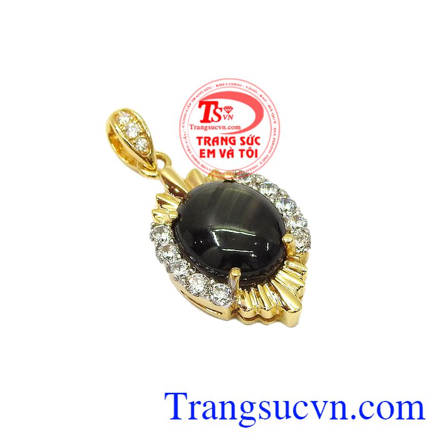 Mặt dây saphir sao quý tộc, mặt dây vàng đá quý Mặt dây saphir sao quý tộc, mặt dây vàng đá quý