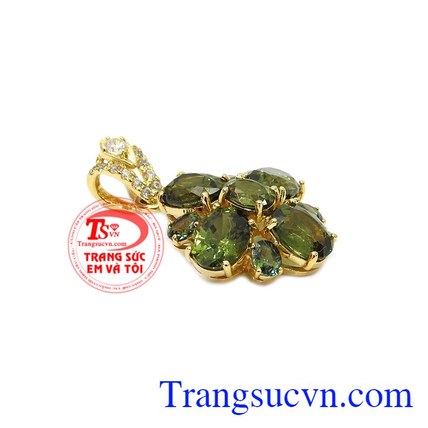 Mặt dây sapphir quý phái, mặt dây vàng đá quý Mặt dây sapphir quý phái, mặt dây vàng đá quý