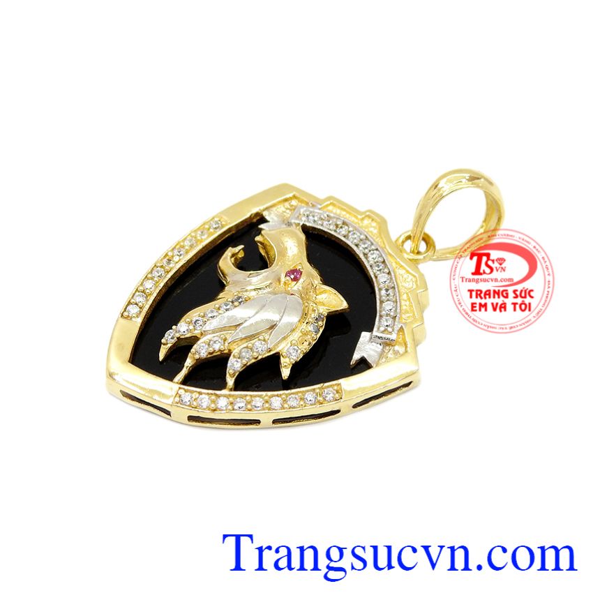 Mặt dây sư tử vàng mạnh mẽ, mặt dây chuyền nam