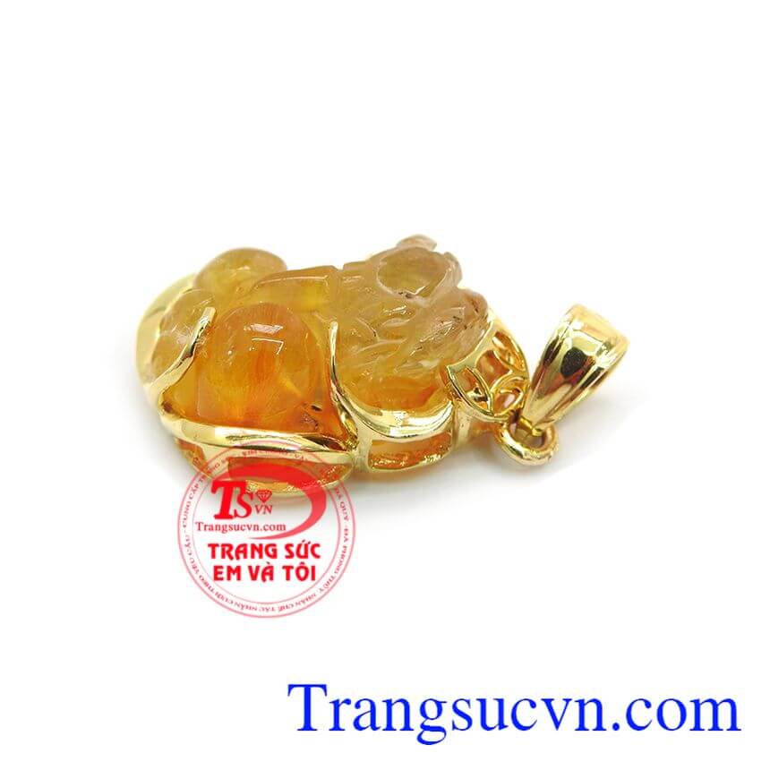 Mặt dây tì hưu chiêu tài, mặt dây thạch anh Mặt dây tì hưu chiêu tài, mặt dây thạch anh