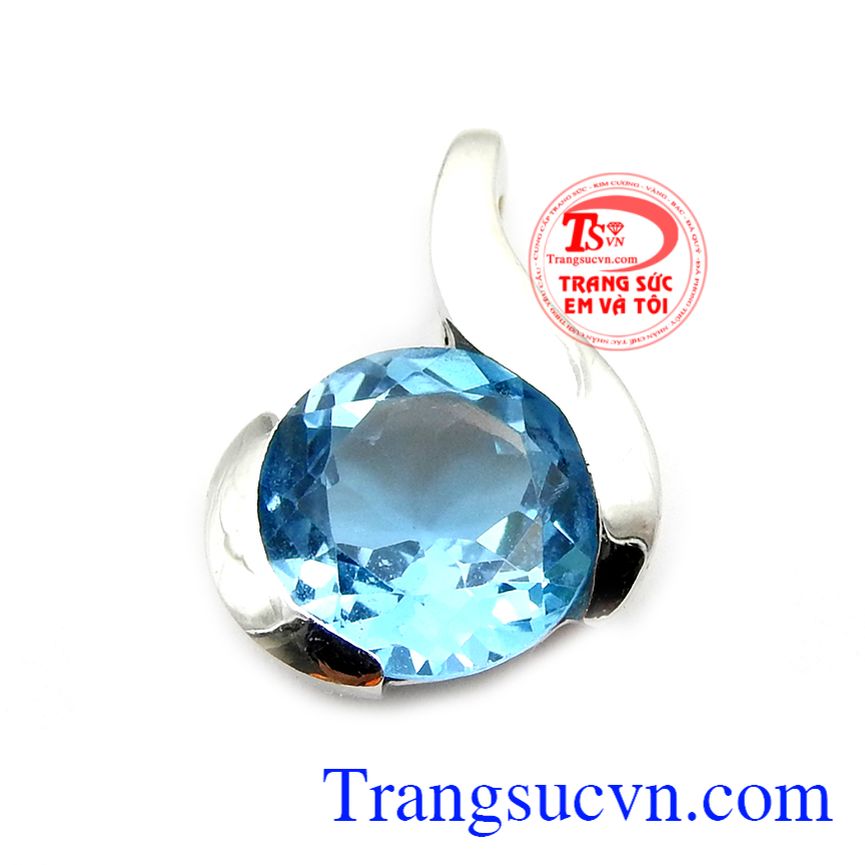 Mặt dây topaz vàng trắng, mặt dây chuyền topaz Mặt dây topaz vàng trắng, mặt dây chuyền topaz