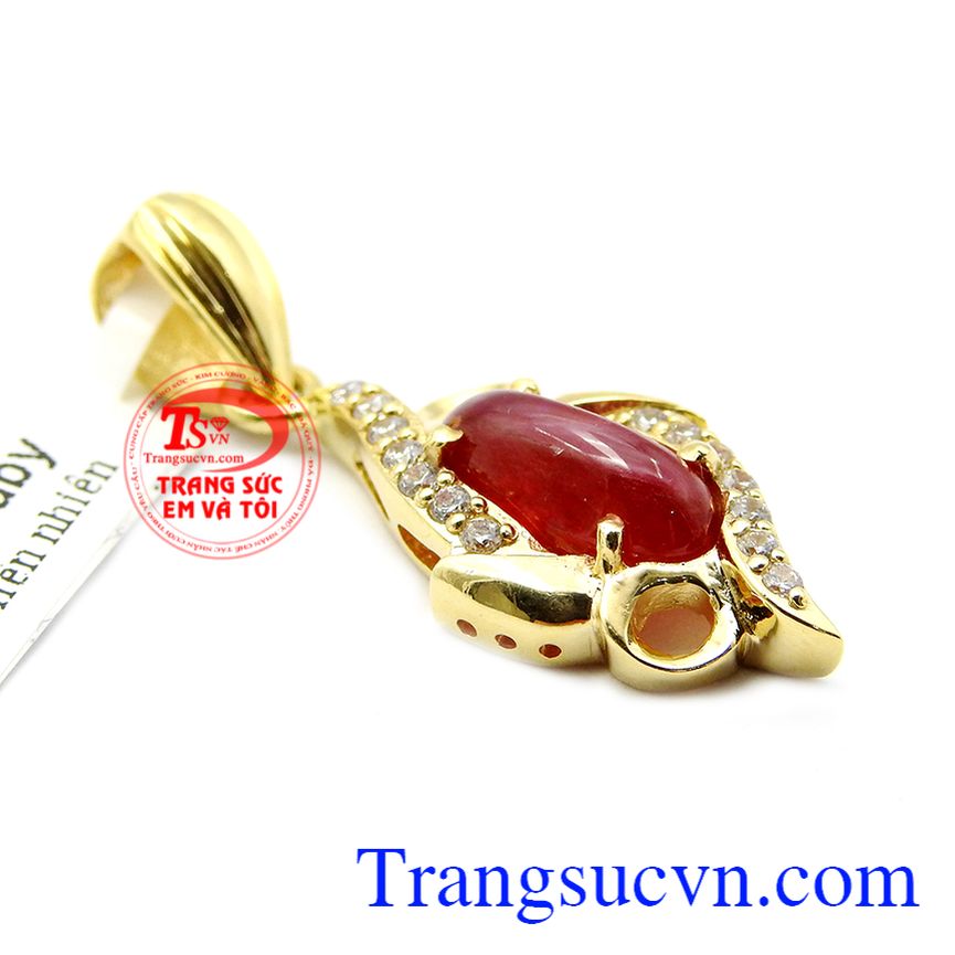 Mặt dây vàng đá quý ruby, mặt dây chuyền ruby Mặt dây vàng đá quý ruby, mặt dây chuyền ruby