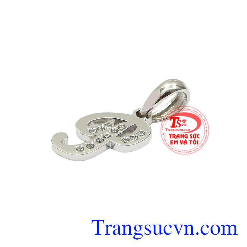 Mặt dây vàng trắng chữ P, Mặt dây chuyền vàng, Mặt dây nữ sang trọng Mặt dây vàng trắng chữ P, Mặt dây chuyền vàng, Mặt dây nữ sang trọng