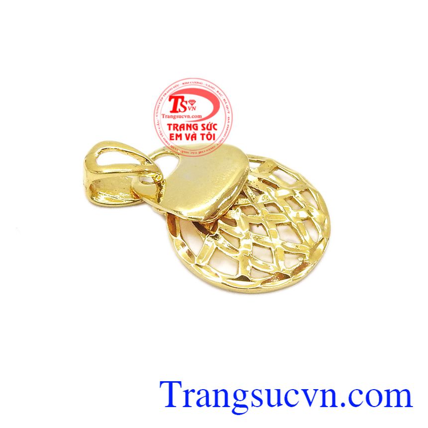 Mặt nữ vàng tây yêu kiều, mặt dây chuyền vàng