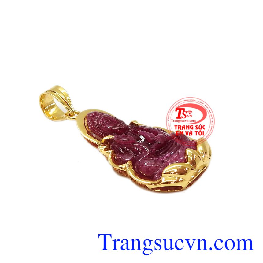 Mặt phật bà ruby mệnh hỏa, mặt dây vàng đá quý Mặt phật bà ruby mệnh hỏa, mặt dây vàng đá quý