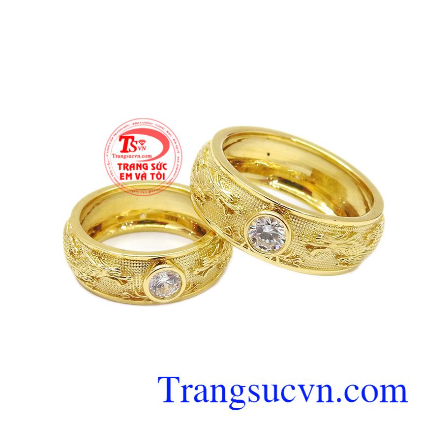Nhẫn cưới song long chầu nguyệt, nhẫn cưới đẹp Nhẫn cưới song long chầu nguyệt, nhẫn cưới đẹp
