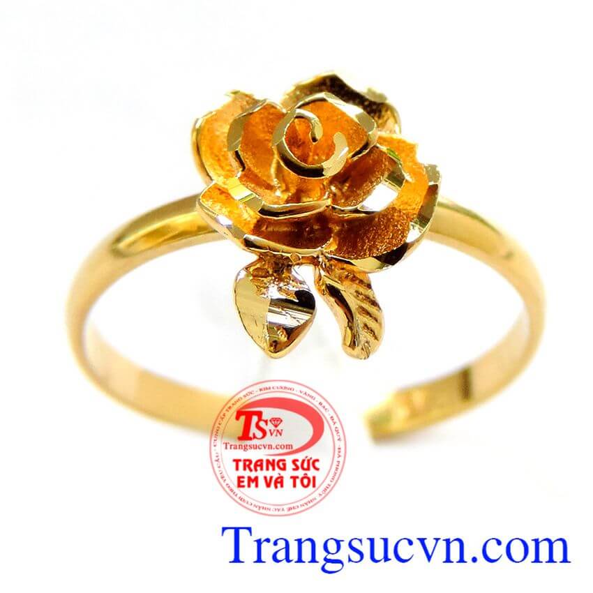 Nhẫn hoa hồng vĩnh cửu, nhẫn nữ vàng tây Nhẫn hoa hồng vĩnh cửu, nhẫn nữ vàng tây