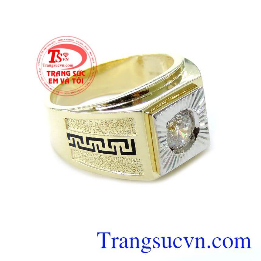 Nhẫn Nam Đẹp Phong Cách Nam Tính, Nhẫn nam vàng tây, nhẫn nam Korea sang trọng