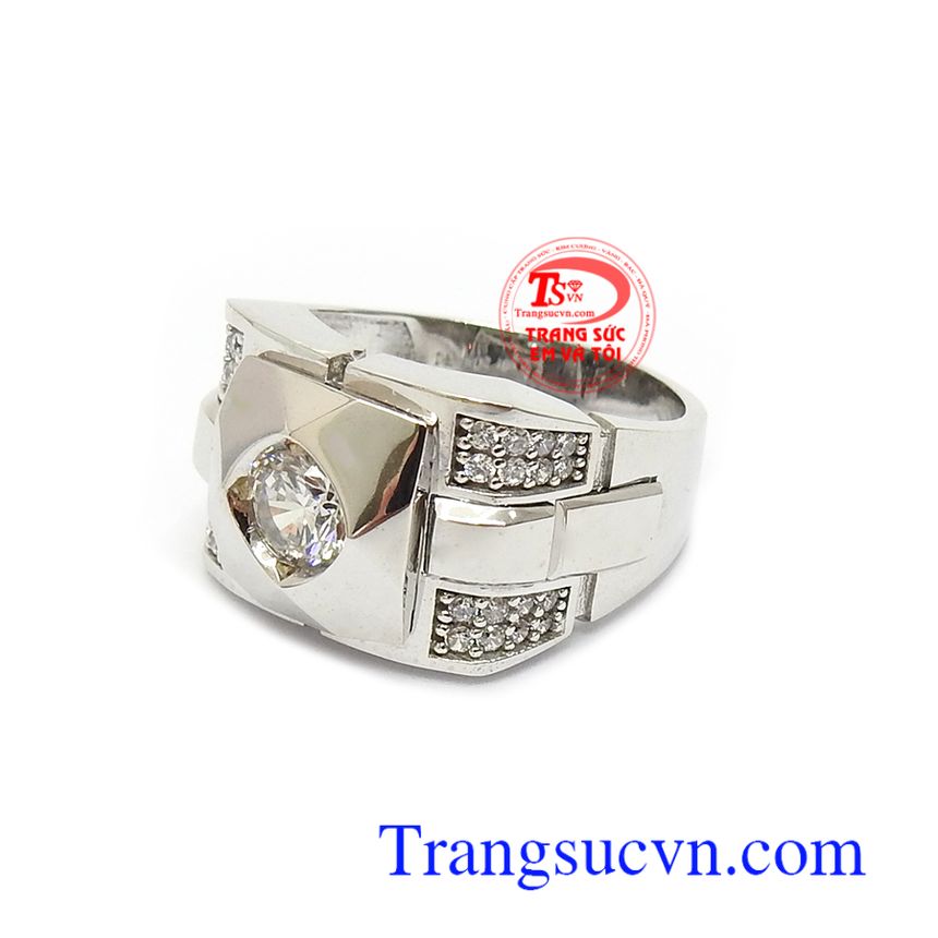 Nhẫn Nam Hàn Quốc Phong Cách, nhẫn nam vàng trắng