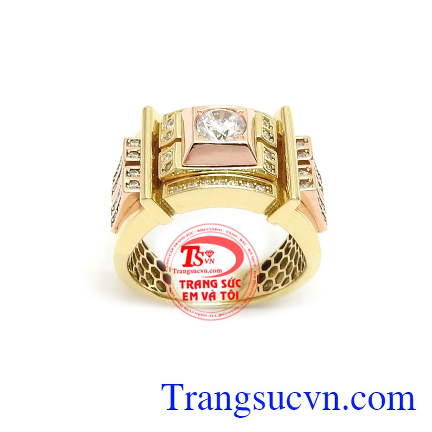 Nhẫn nam mạnh mẽ vàng 18k, nhẫn nam đẹp Nhẫn nam mạnh mẽ vàng 18k, nhẫn nam đẹp