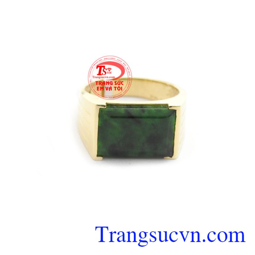 Nhẫn nam ngọc jadeite sang trọng, nhẫn nam đẹp Nhẫn nam ngọc jadeite sang trọng, nhẫn nam đẹp