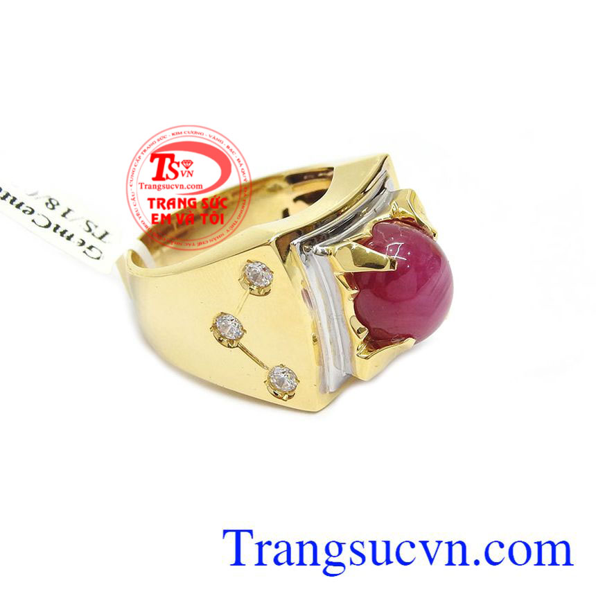 Nhẫn nam ruby 14k quyền lực, nhẫn nam đẹp Nhẫn nam ruby 14k quyền lực, nhẫn nam đẹp