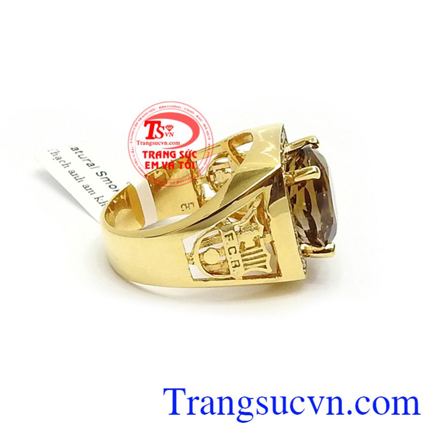 Nhẫn Nam Thạch Anh Khói Thiên Nhiên, nhẫn nam đẹp Nhẫn Nam Thạch Anh Khói Thiên Nhiên, nhẫn nam đẹp