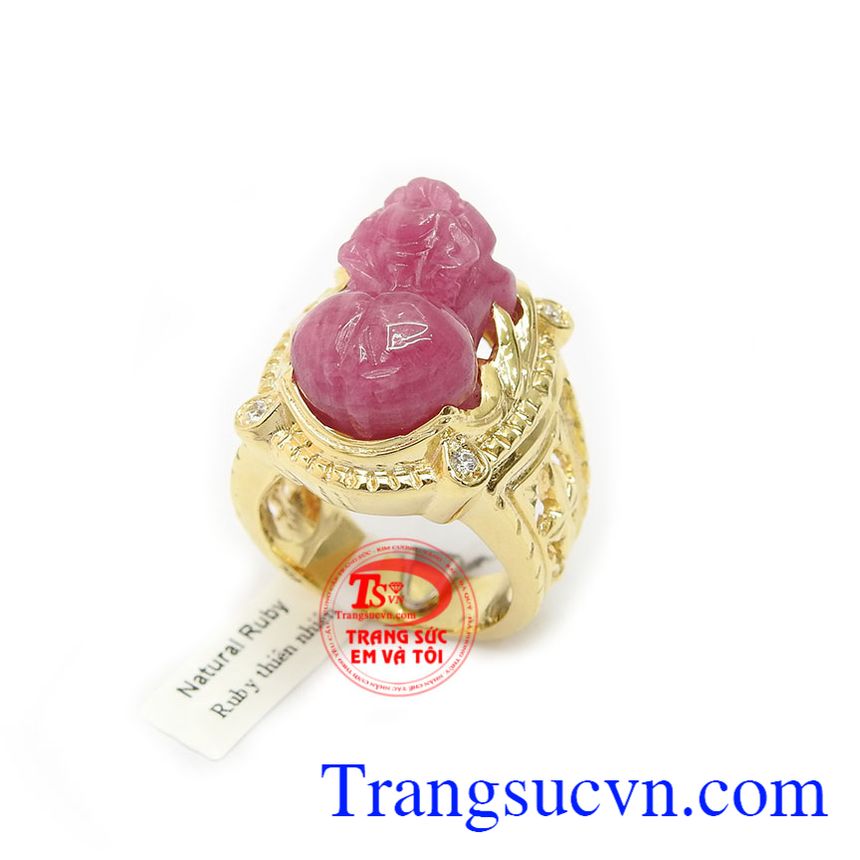 Nhẫn nam tì hưu ruby đẳng cấp, nhẫn nam đẹp Nhẫn nam tì hưu ruby đẳng cấp, nhẫn nam đẹp