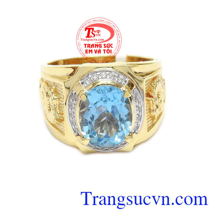Nhẫn nam topaz quyền lực, nhẫn nam đẹp Nhẫn nam topaz quyền lực, nhẫn nam đẹp