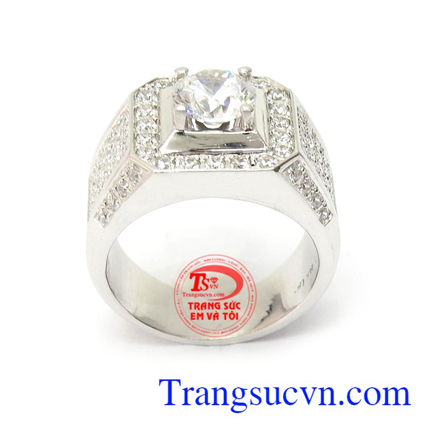Nhẫn Nam Vàng Trắng Thời Thượng, nhẫn nam đẹp